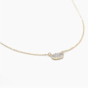 Kendra Scott Marisa Pendant Necklace in White Diamond and 14k Gold